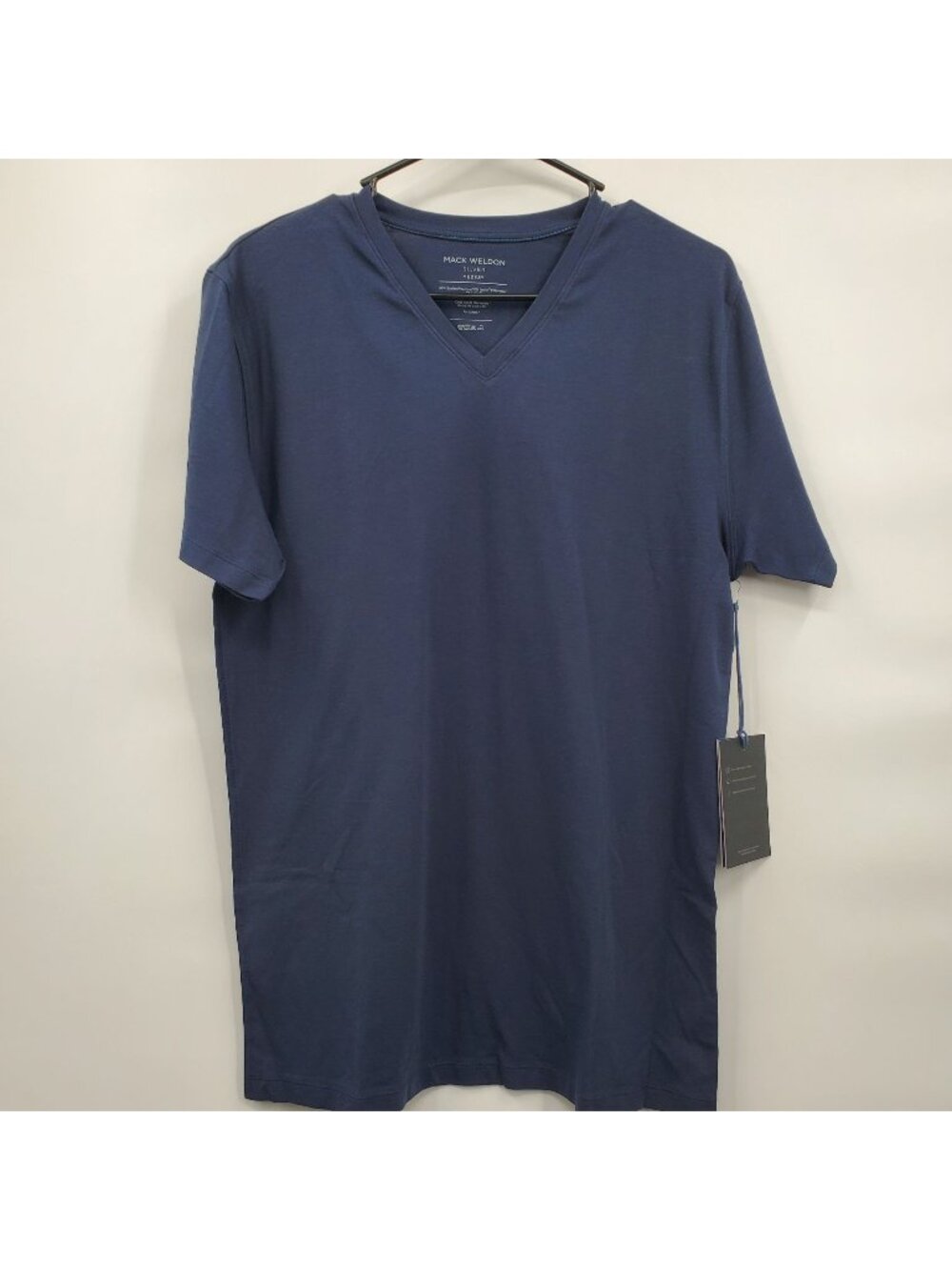 Mack Weldon Silver V Neck T Shirt Top Men Size Medium NWT True Navy Short Sleeve